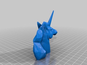 unicorn head other blender horse 3d animal art 3d print model - Mito3D