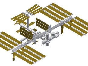 estação espacial internacional edifícios estruturas 3d iss modelo nasa 3d print model - Mito3D