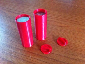 10 dollars worth quarters v2 containers cylinder holder money saving screw 3d print model - Mito3D