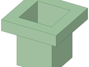aquaponia quadrado flutuante recipiente passatempo 3d print model - Mito3D
