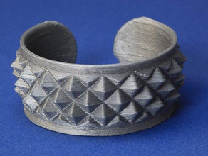 knurled bracelet no1 other jewerly openscad parametric ring thing-a-day wearable 3d print model - Mito3D