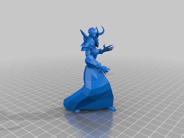 world warcraft undead female warlock felheart kanalisiert Gießen Kreaturen wow 3D print model - Mito3D