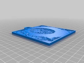 jules verne aya lithophane 2d sanat özelleştirilmiş 3d print model - Mito3D