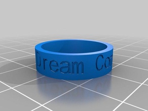sonho anel anéis personalizado 3d print model - Mito3D