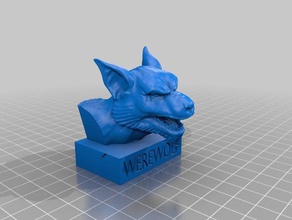Werwolf Büste busto hombre lobo Skulpturen 3d print model - Mito3D