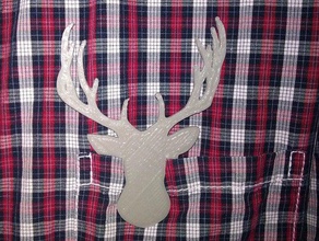 deerhead clip accessoires clipon chemise 3d print model - Mito3D