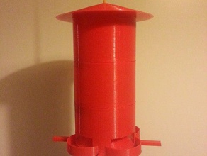 bird feeder tower outdoor garden 3dcr birdfeeder birdhouse 3d print model - Mito3D