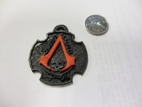 assassins creed temalı kolye takı dualstrusion 3d print model - Mito3D