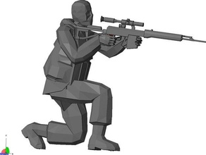 sniper figurine outros figura fps jogo arma 3d print model - Mito3D