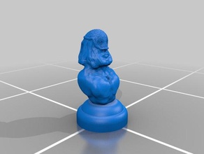 guerrero de pie las esculturas el busto hombre 3d print model - Mito3D