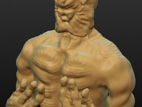 alien stand esculturas do busto 3d print model - Mito3D