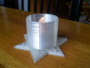 simple candleholder electrononic candles only decor freecad pla xmas 3d print model - Mito3D