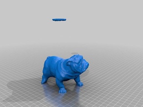 bull dog art makerbotdigitizer scansione 3d print model - Mito3D