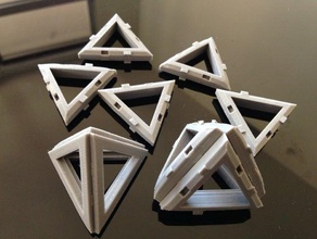 tetrahedral building blocks construction toys tetrahedron triangle 3d print model - Mito3D