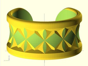 moleté bracelet en no2 les bracelets bijoux openscad paramétrique chose un jour 3d print model - Mito3D