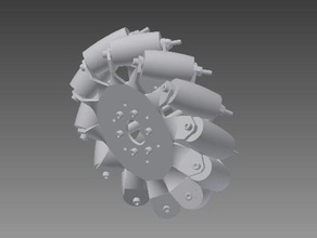 totalmente imprimible ruedas mecanum la robótica servo 3d print model - Mito3D