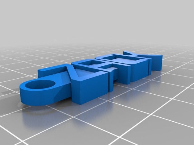 zack customized message keychain organization 3D print model - Mito3D