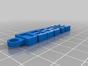 debbie customized message keychain organization 3d print model - Mito3D