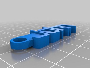 john customized message keychain organization 3d print model - Mito3D