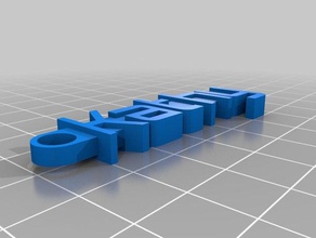 kathy customized message keychain organization 3d print model - Mito3D