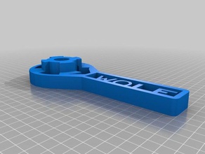 barril de la llave servicio pesado lobo mano herramientas abridor 3d print model - Mito3D