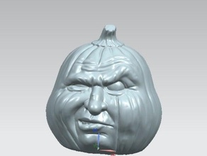 grumpy pumpkin nurbs sculptures angry halloween holiday 3d print model - Mito3D