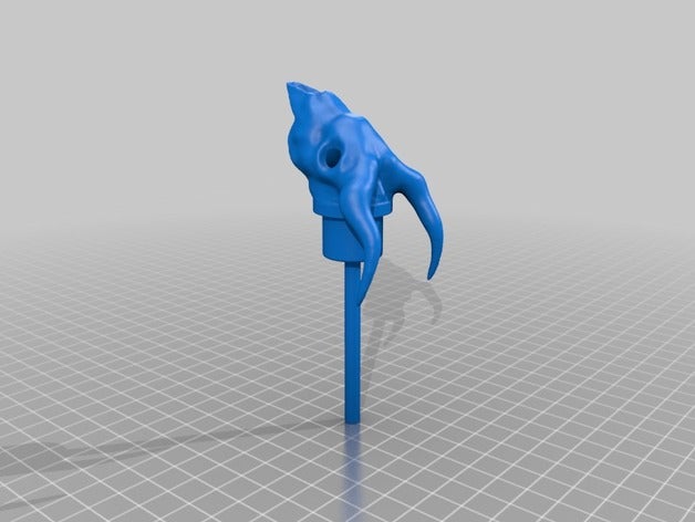goat head liquor pourer smoothed decimated kitchen dining 3D print model - Mito3D