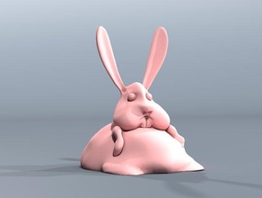 grasso bunbun altri 3dartistmag 3d artist mag animale coniglietto c4d carino la pasqua monster mostro domestico coniglio 3d print model - Mito3D