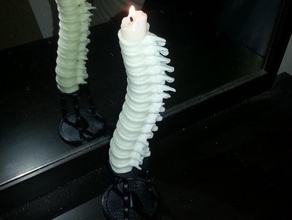 cbabbage spine candle stand art 3d print model - Mito3D