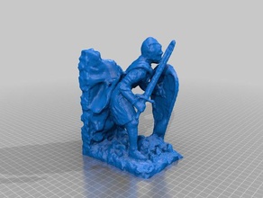 knight bookend multiscan scans replicas makerbotdigitizer 3d print model - Mito3D