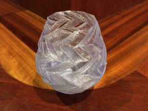 zigzag vase creux sculptures 3d print model - Mito3D