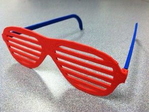 druckbare Rollladen Sonnenschutz andere Brille shutter-Brillen Sonnenbrille 3d print model - Mito3D