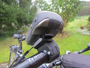 inclinável barra de montagem garmin etrex legendvista dispositivos gps esporte ao ar livre bicicleta moto guiador o scad inclinação inclinada 3d print model - Mito3D