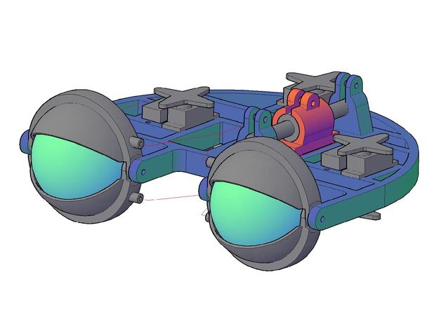 animatronic eye mechanism robotics 3D print model - Mito3D