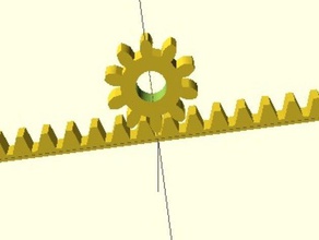simple rack pinion code reusing other projects robotics 3d print model - Mito3D