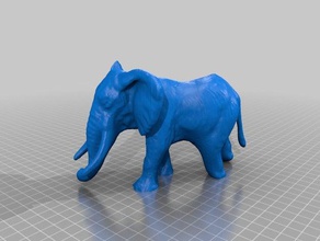nellie elephant art makerbotdigitizer scan 3d print model - Mito3D