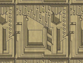 freeman house tile art architectural architecture decorative flw frank lloyd wright geometric sketchup 3d print model - Mito3D