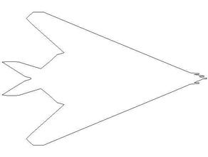 f-117 nighthawk cortador de galletas cocina comedor f117 openscad paramétrico 3d print model - Mito3D