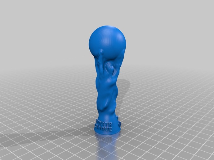 fifa world cup trophy text other 3D print model - Mito3D