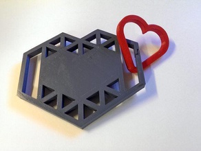 3d hub kısmı zincir işaretler logoları 3dhubs 3dprinting renkler özel dekoratif garland kalp parti 3d print model - Mito3D