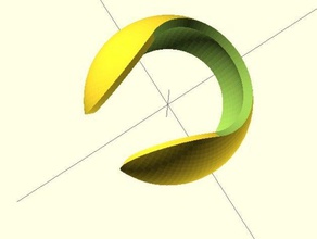 oco de duas peças bola decoração recipiente paramétrico quebra-cabeça esfera tênis 3d print model - Mito3D