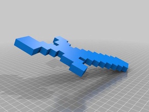 minecraft-diamond sword other 3d print model - Mito3D