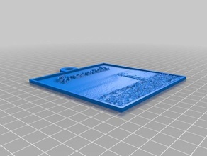 greenwich farol 2d a arte personalizado 3d print model - Mito3D