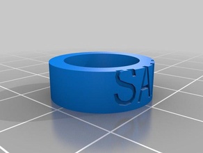 sam anel anéis personalizado 3d print model - Mito3D