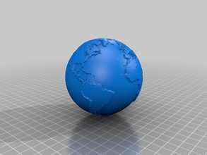 textured earth other geography github globe 3d print model - Mito3D
