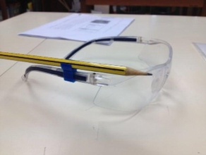 gafas de seguridad soporte lápiz diy 3d print model - Mito3D