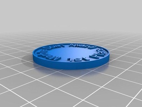 1º lugar mármore down2 moedas emblemas personalizado 3d print model - Mito3D