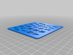 block letter stencil other art text thing-a-day tool uesful 3d print model - Mito3D