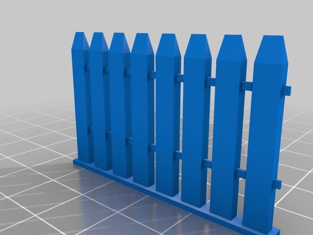 picket fence buildings structures 3D print model - Mito3D