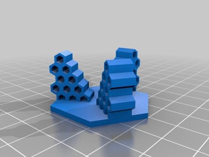 hive marble holder other honeycomb 3d print model - Mito3D